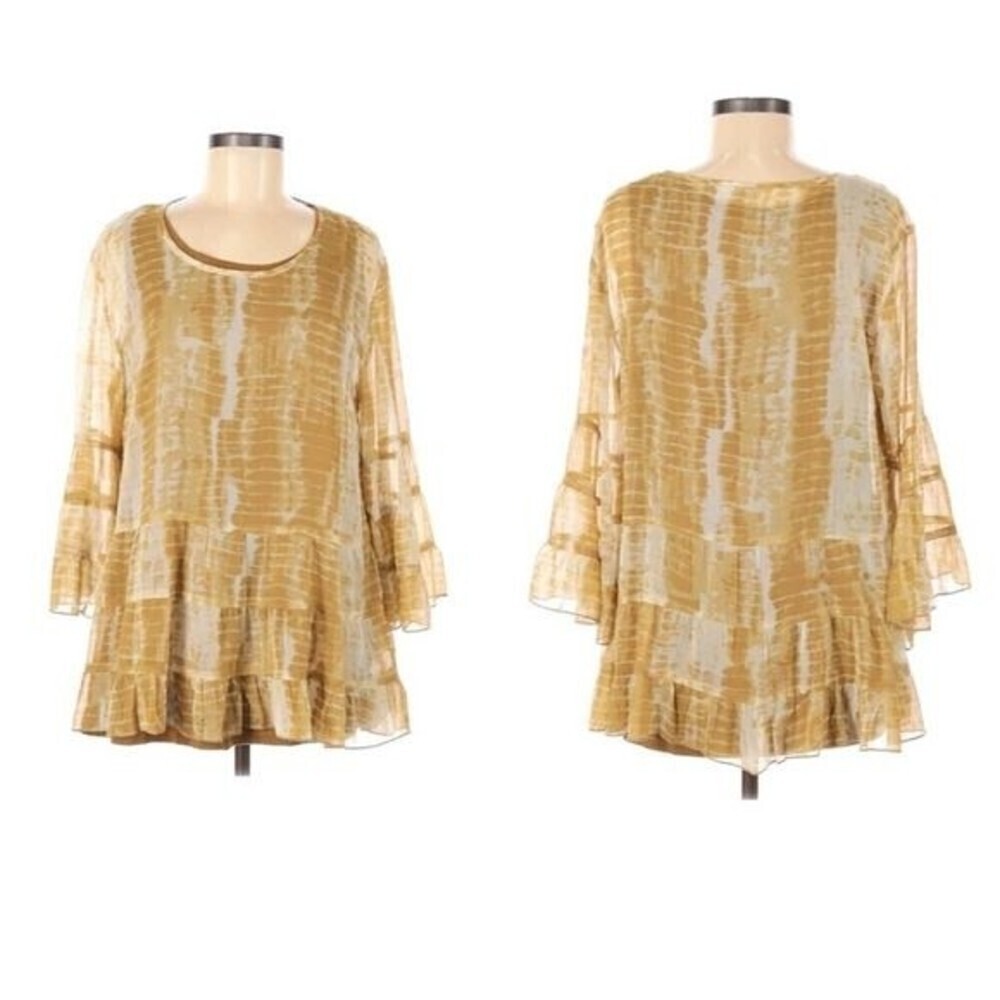 LOGO LORI GOLDSTEIN Ruffle Tunic - Picture 1 of 7